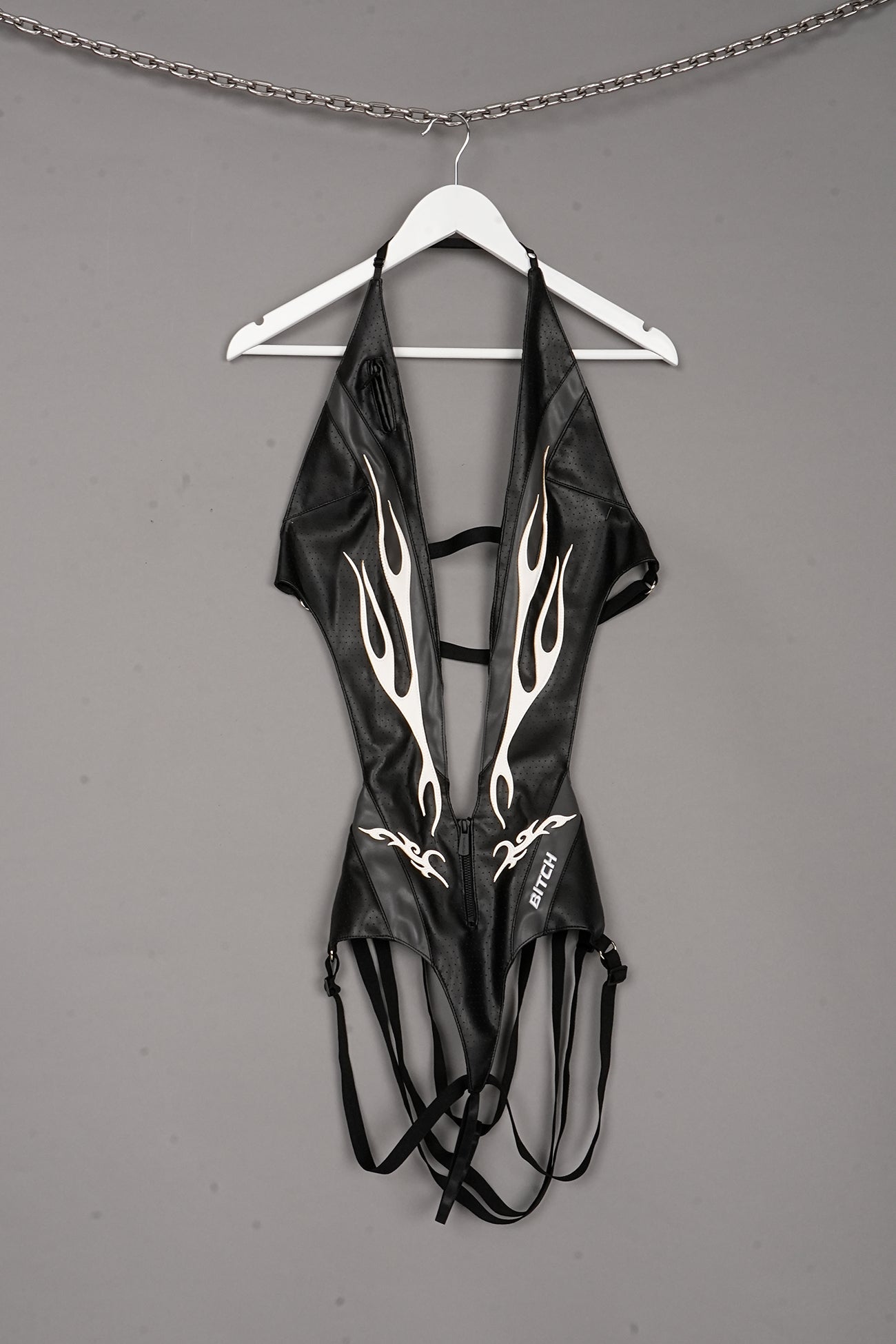 BACKLESS BODYSUIT BLACK/WHITE - ONE-OFF
