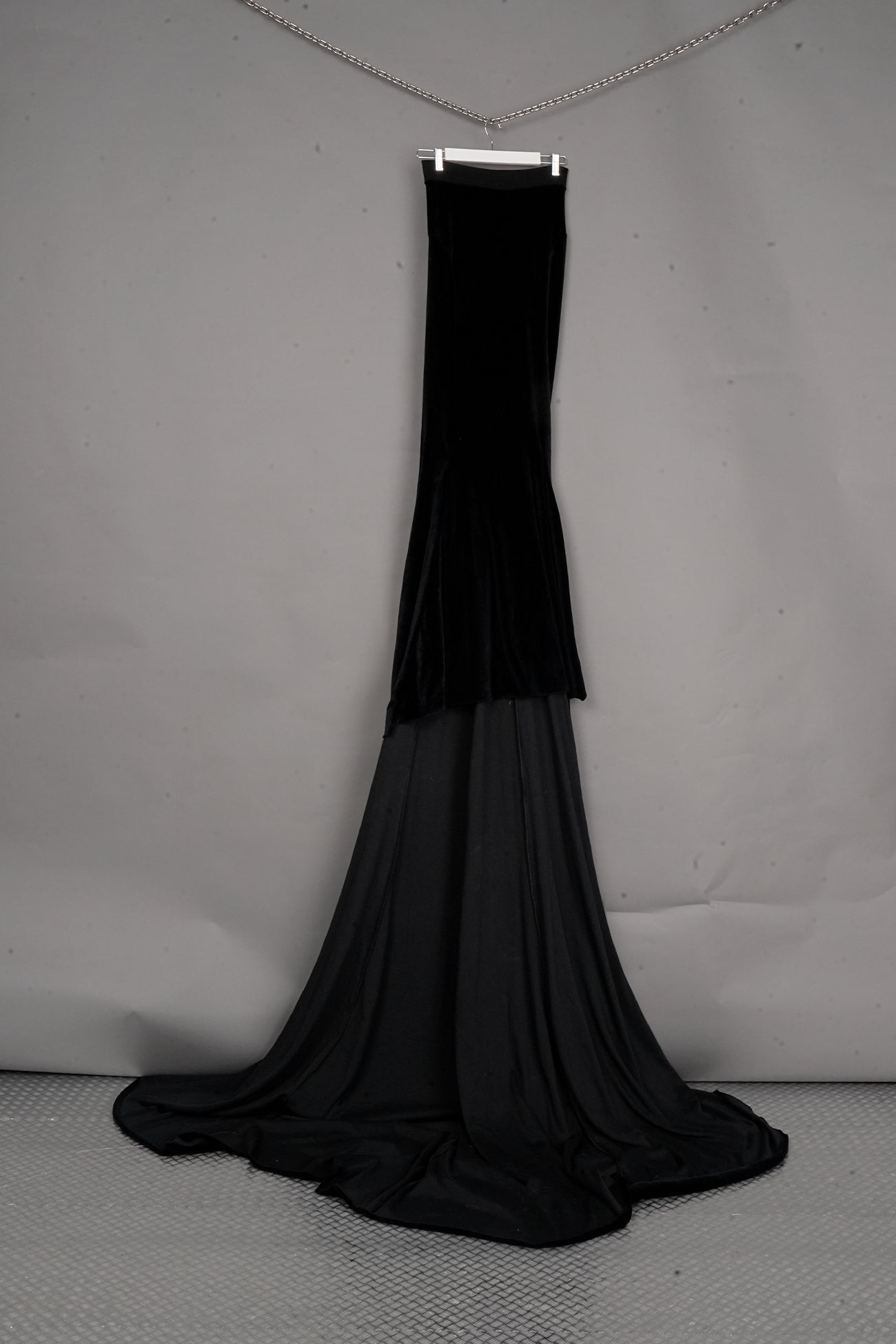 VELOUR MAXI LONG SKIRT - ONE-OFF
