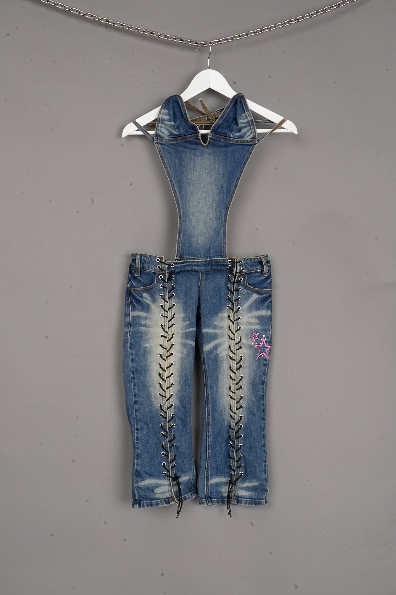 Denim Detachable Capri Jumpsuit