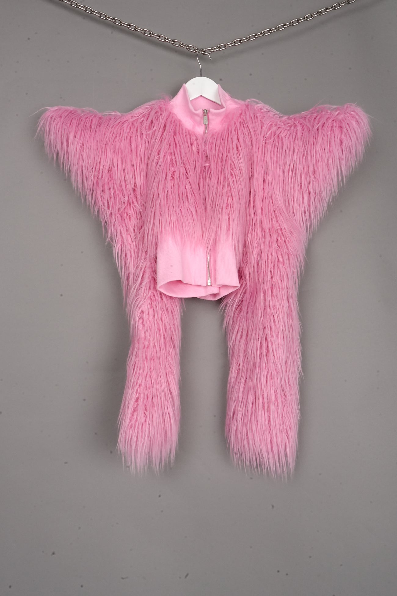 FAUX FUR JACKET PINK