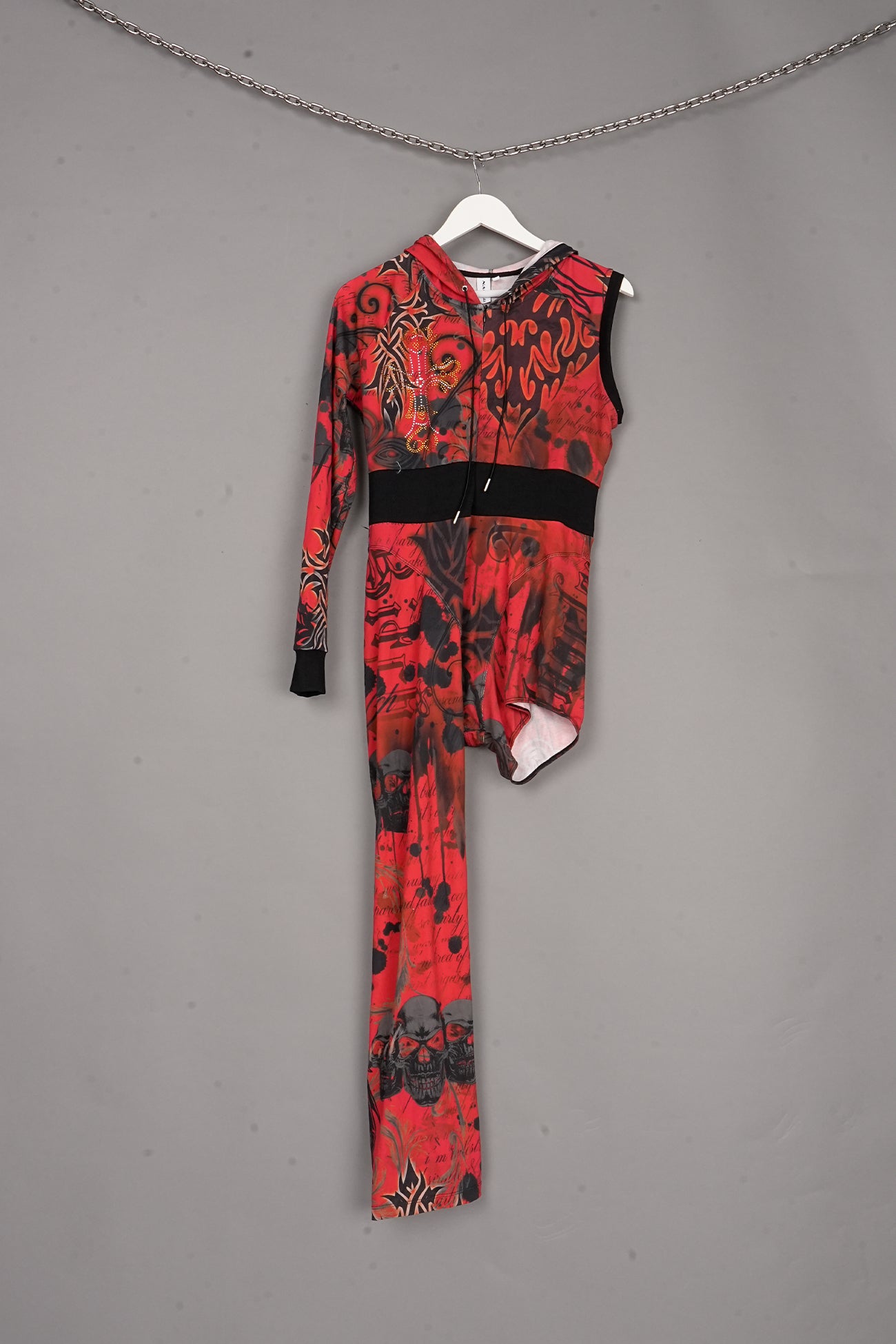 ASYMMETRIC BODYSUIT RED - ONE-OFF