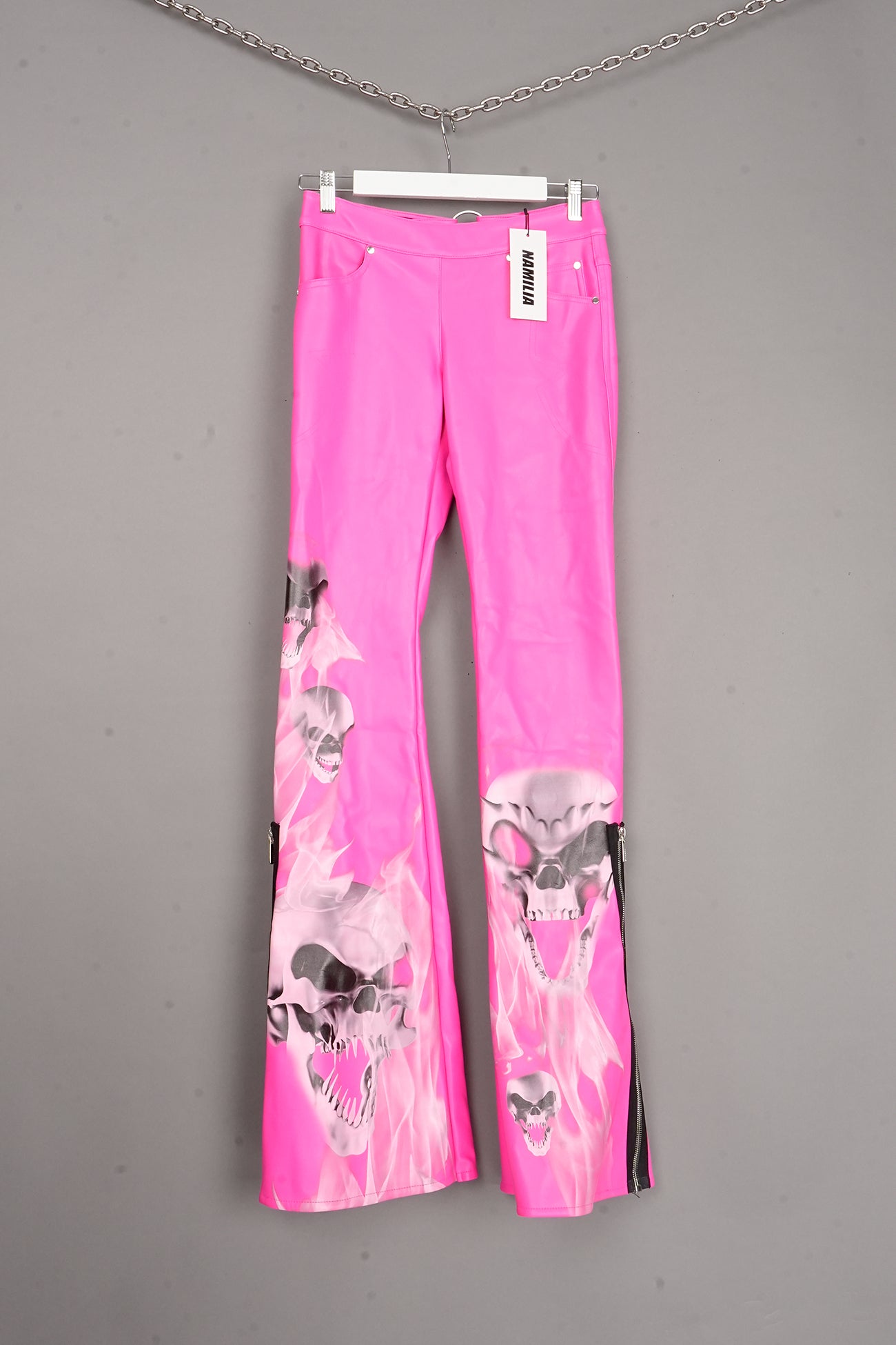 INFERNO SCULL PRINT PANTS PINK