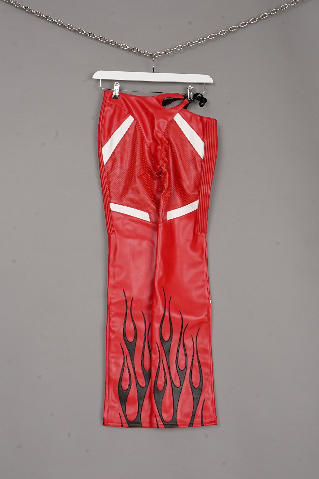Hollywood Asymmetric Moto Trousers x red