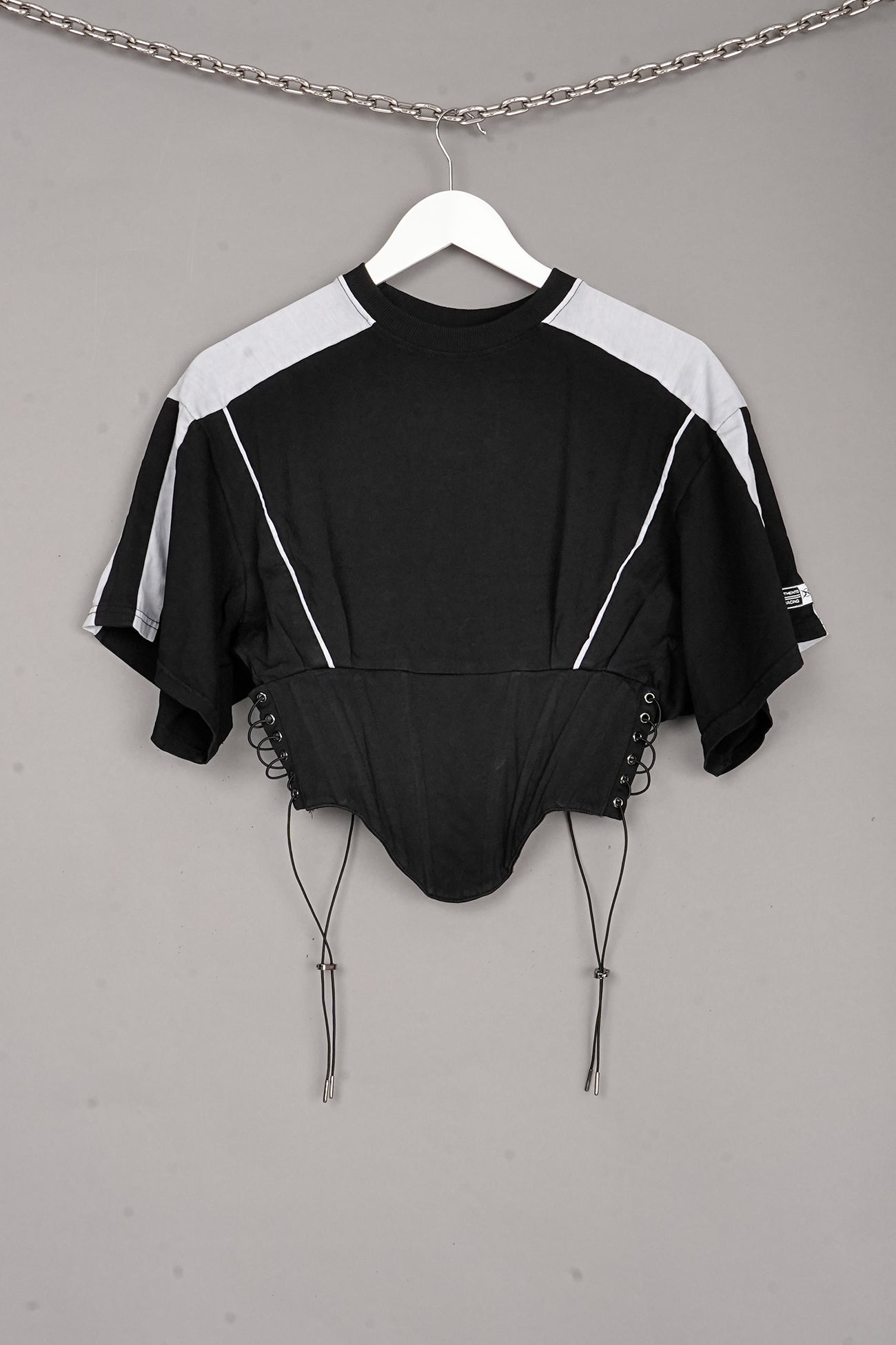 Team Player Corset T-Shirt x black washed