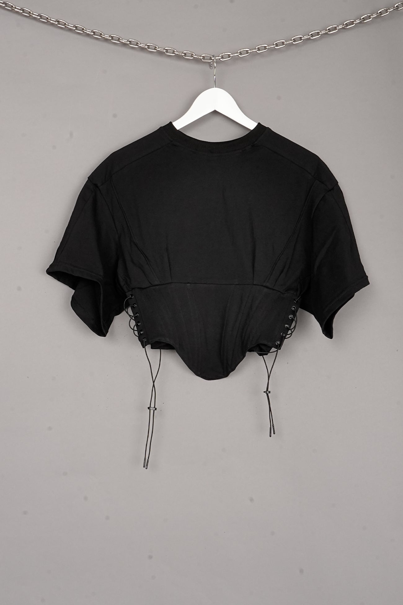 Team Player Corset T-Shirt x black washed