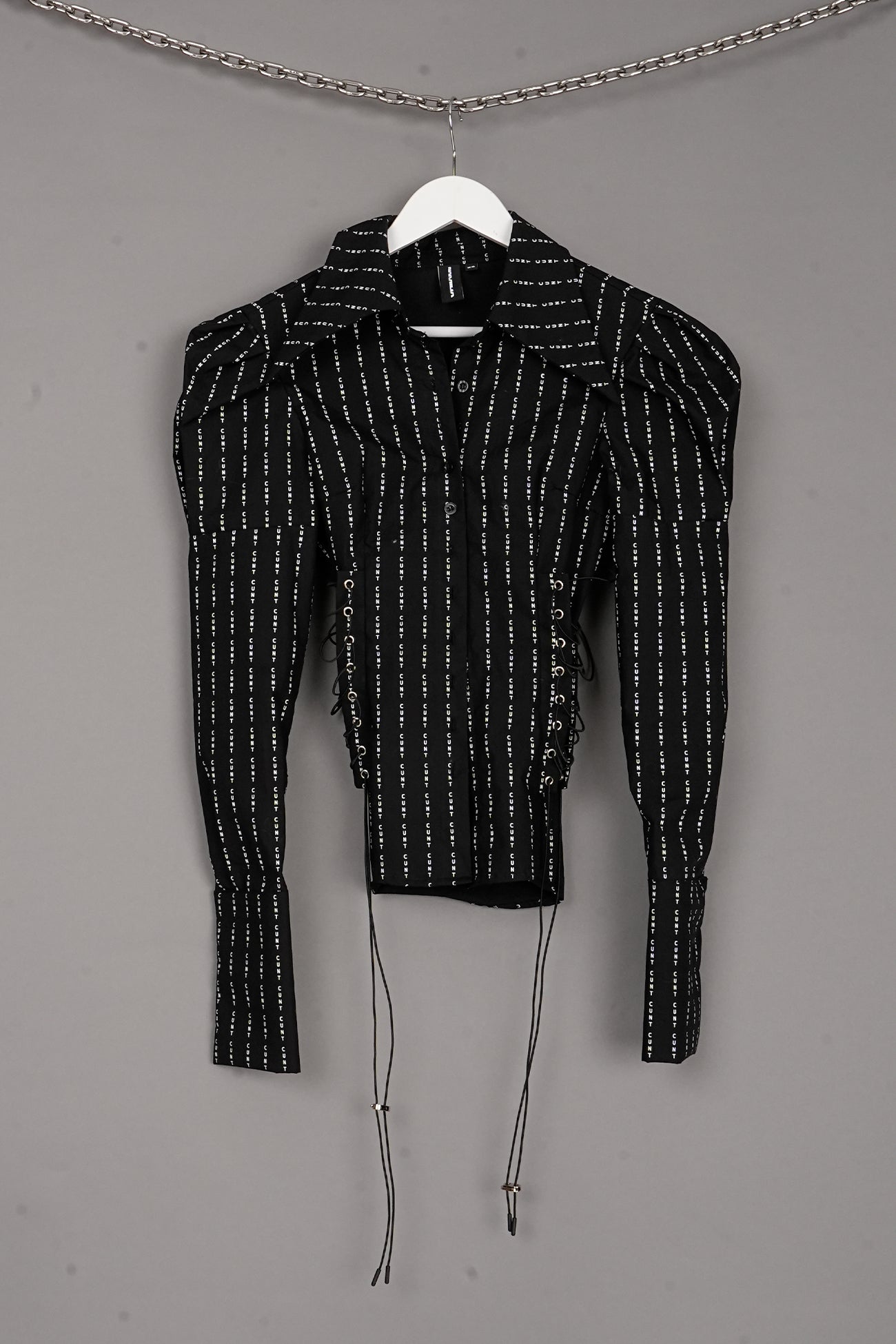 CUNT PRINT SHIRT W/ PUFFY SLEEVES - ONE-OFF