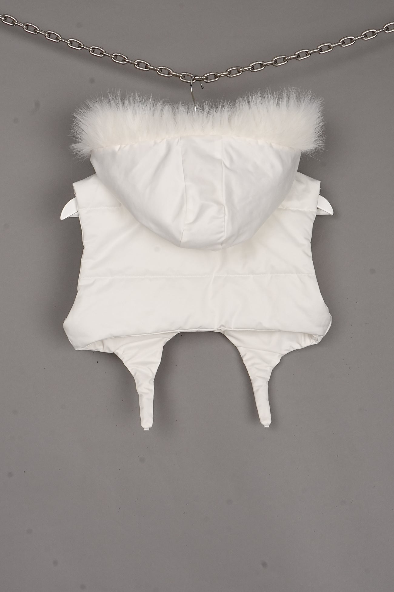 Born To Ride Puffer Vest WHITE X
