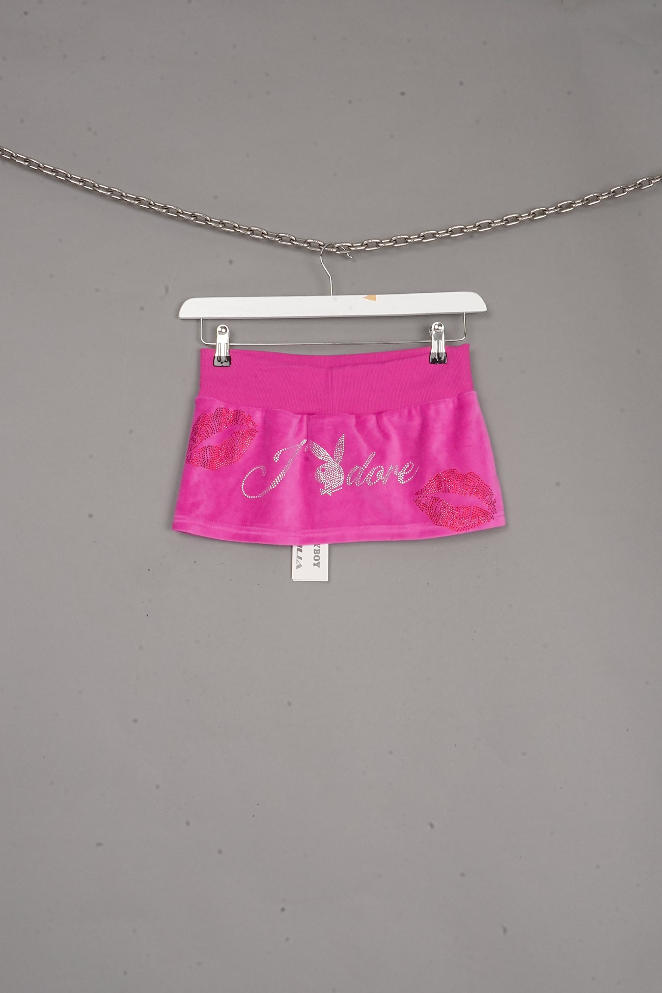 Bunny Velour Mini Skirt PINK X