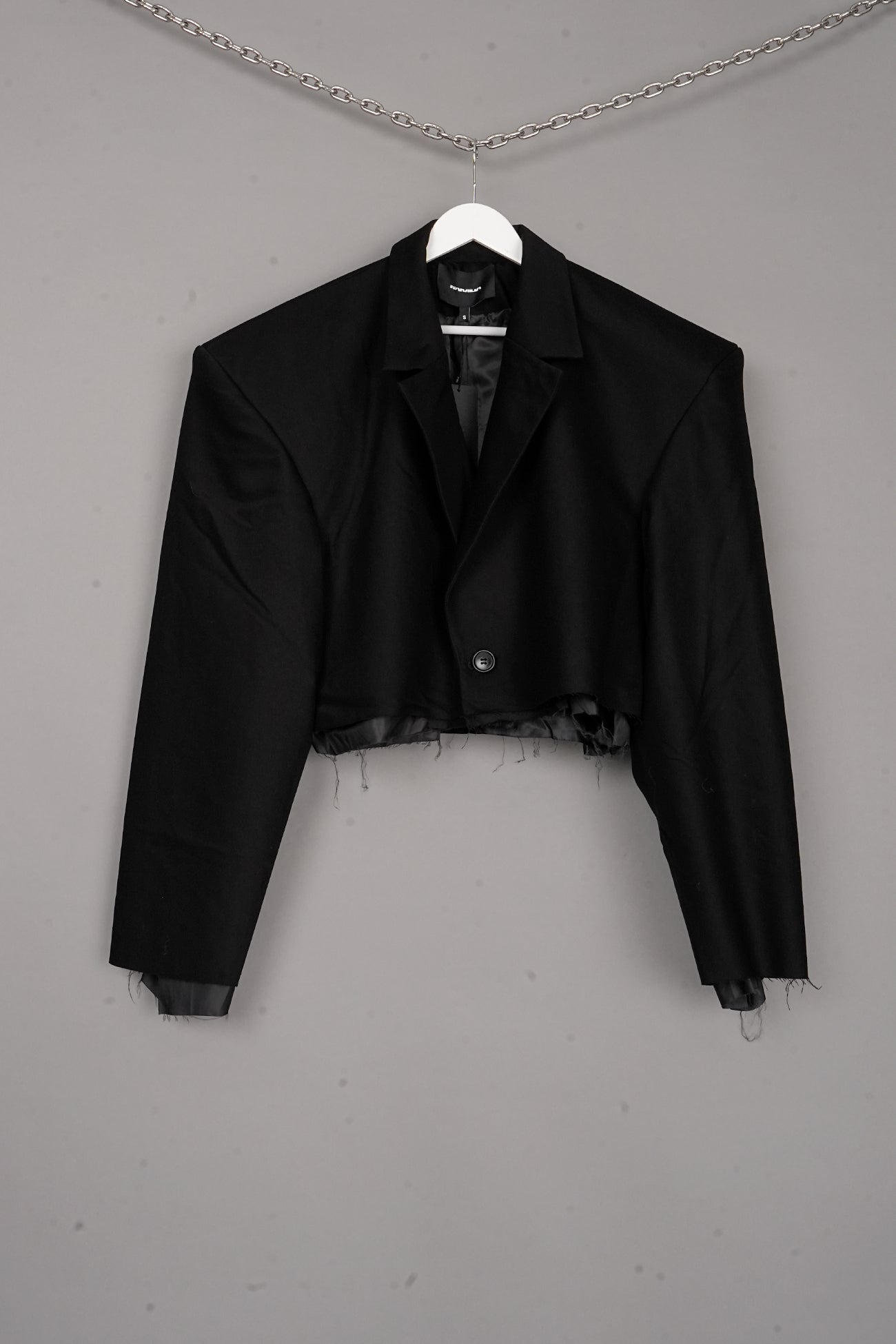 OVERSIZED CROP BLAZER BLACK