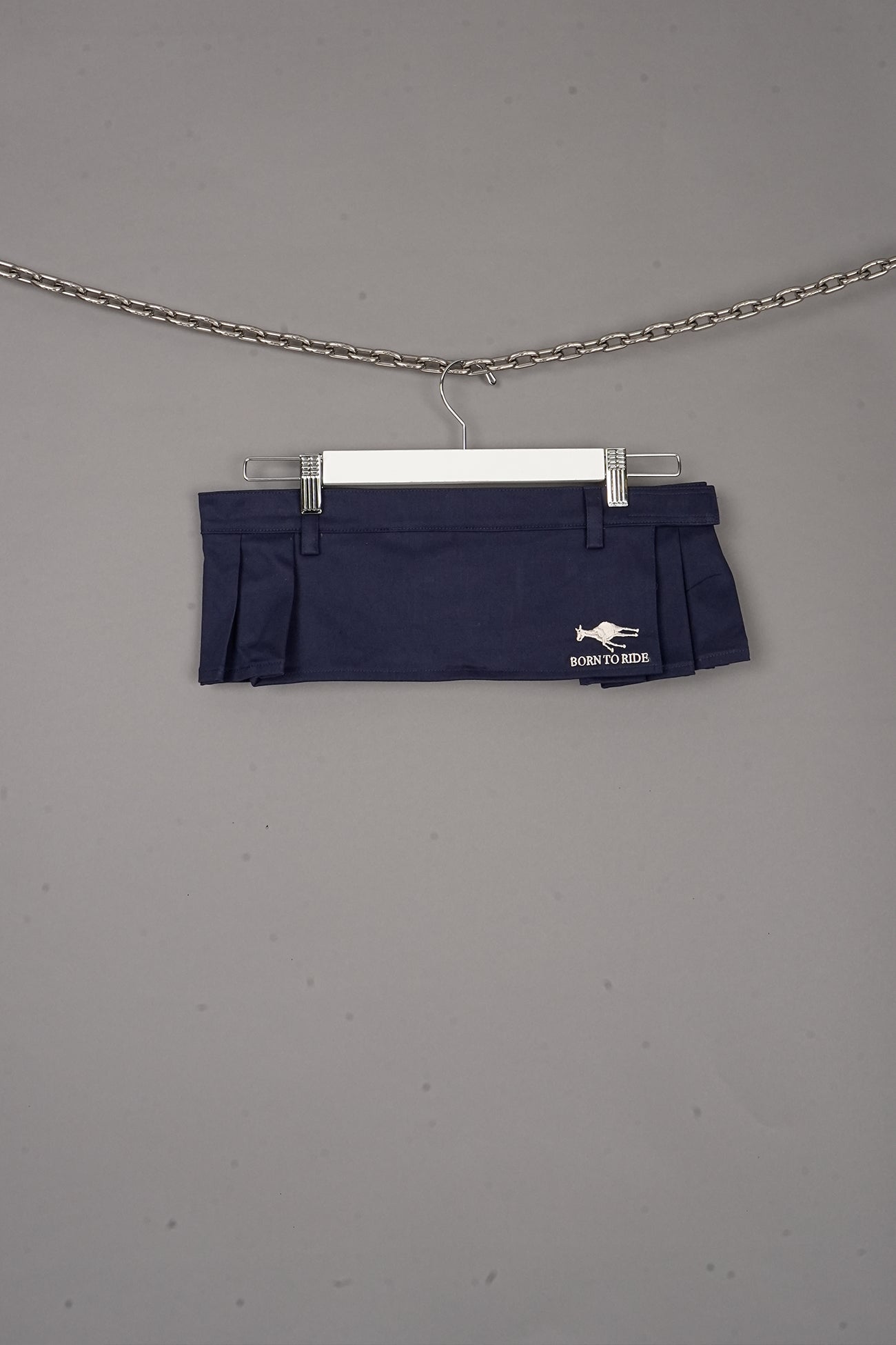 PLEATED MINI SKIRT BLUE - ONE-OFF