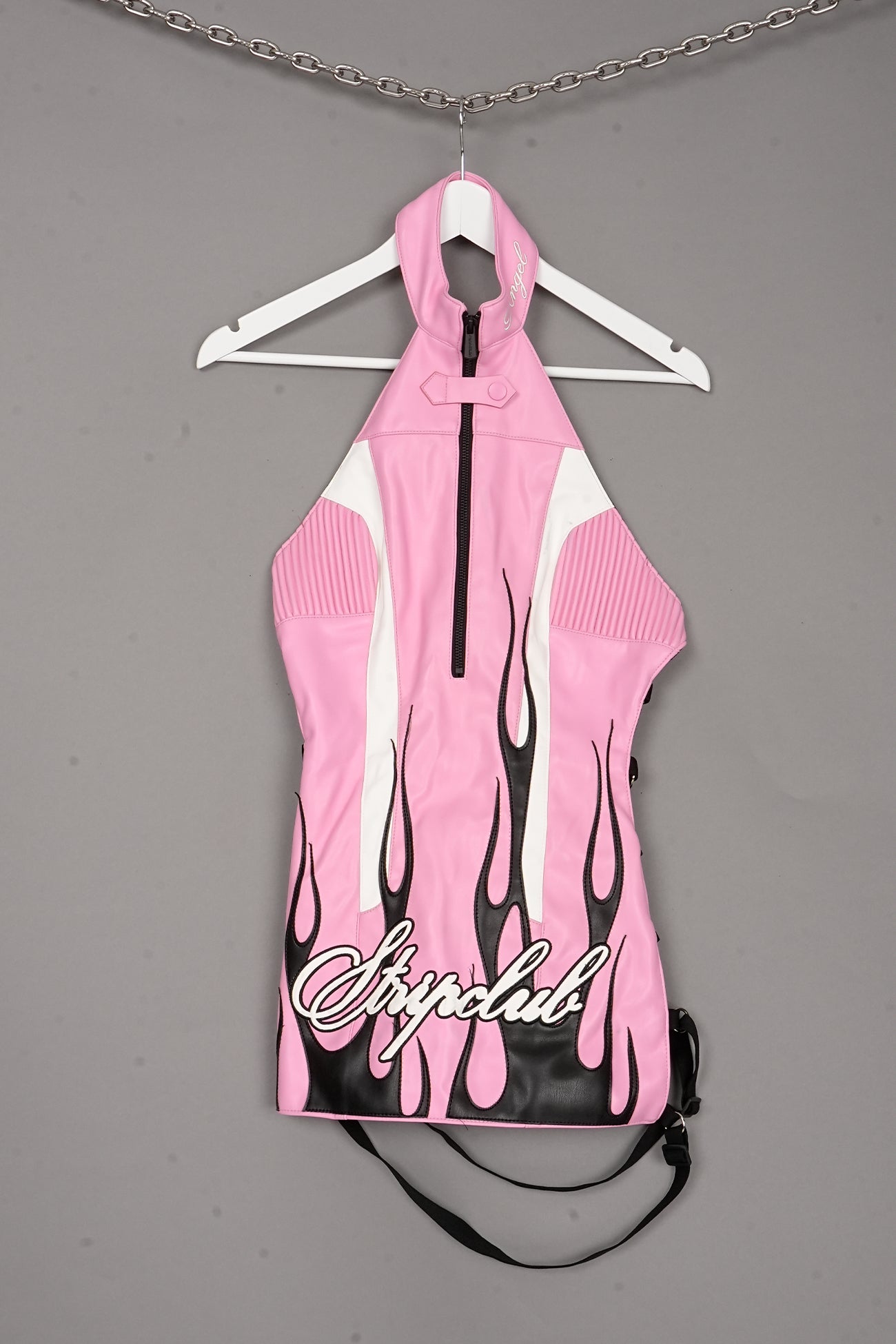 STRIPCLUB BACKLESS DRESS PINK -ONE-OFF
