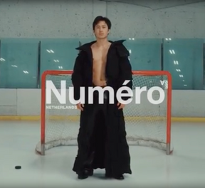 DISTRESSED PUFFER COAT WORN BY HUDSON WILLIAMS FOR NUMERO SHOOT