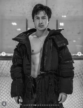 DISTRESSED PUFFER COAT WORN BY HUDSON WILLIAMS FOR NUMERO SHOOT