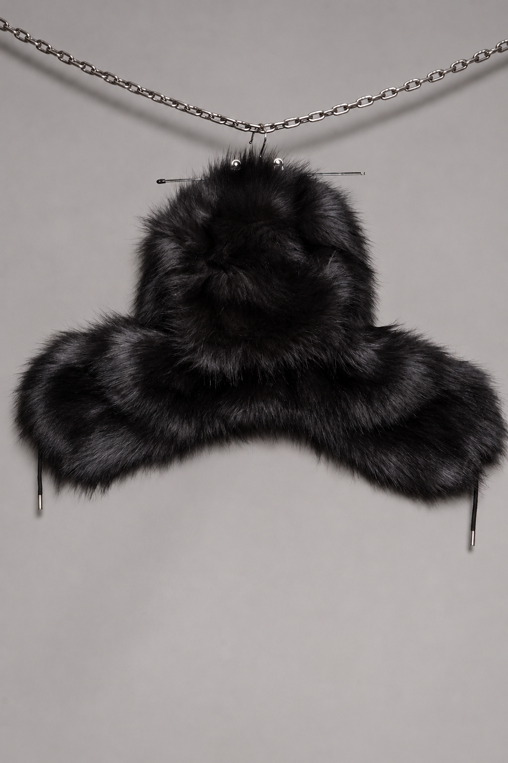 FAUX FUR HAT BLACK