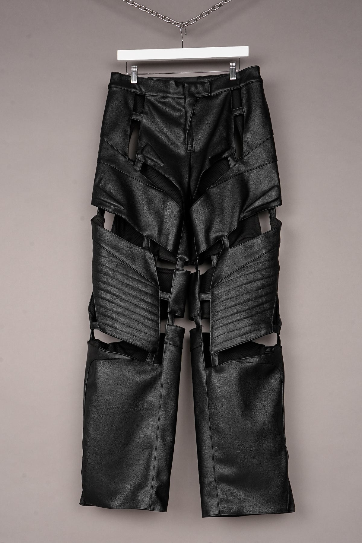 BLACK BIKER FLOATING PANTS