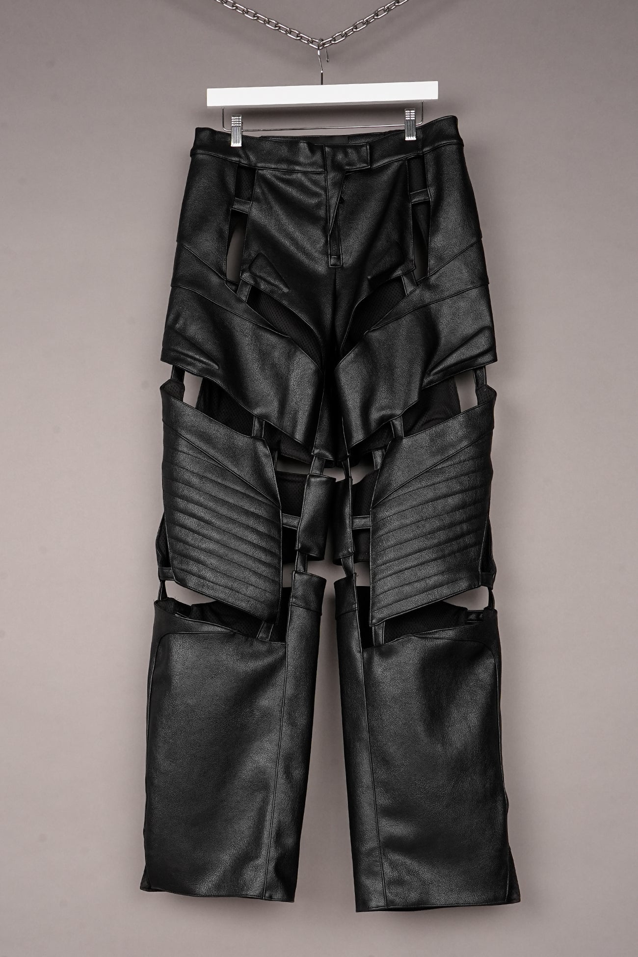 BLACK BIKER FLOATING PANTS