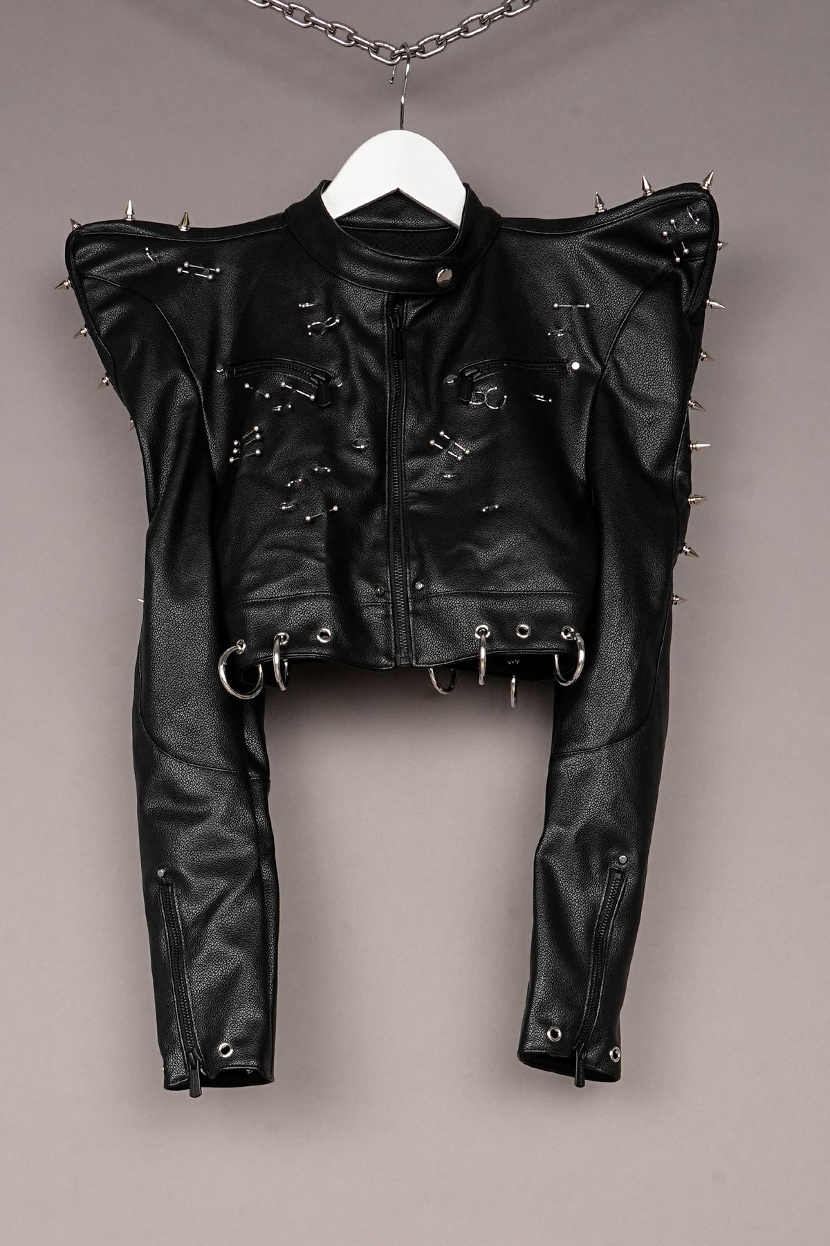 SPIKED CROP JACKET - ONE OFF