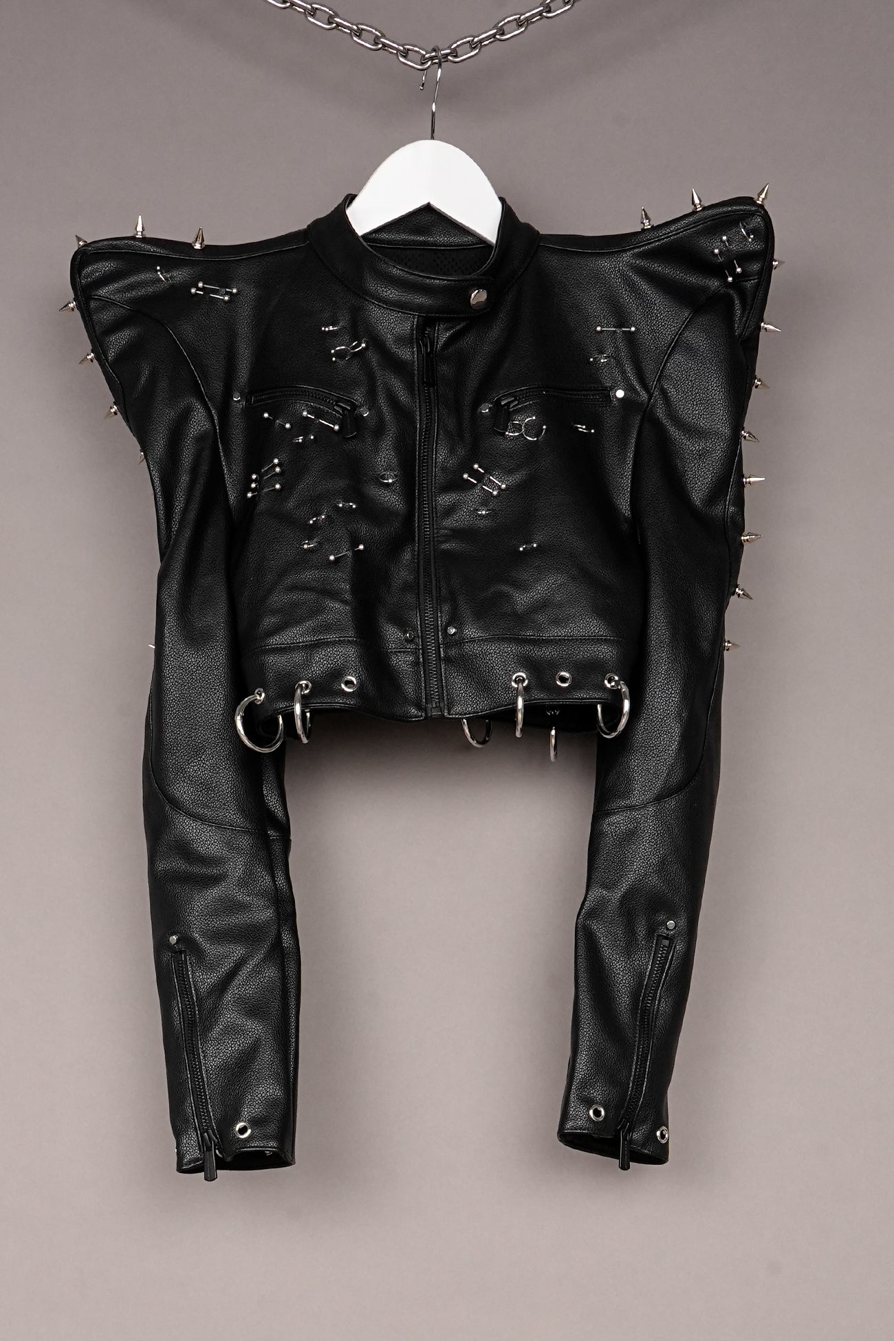 SPIKED CROP JACKET - ONE OFF
