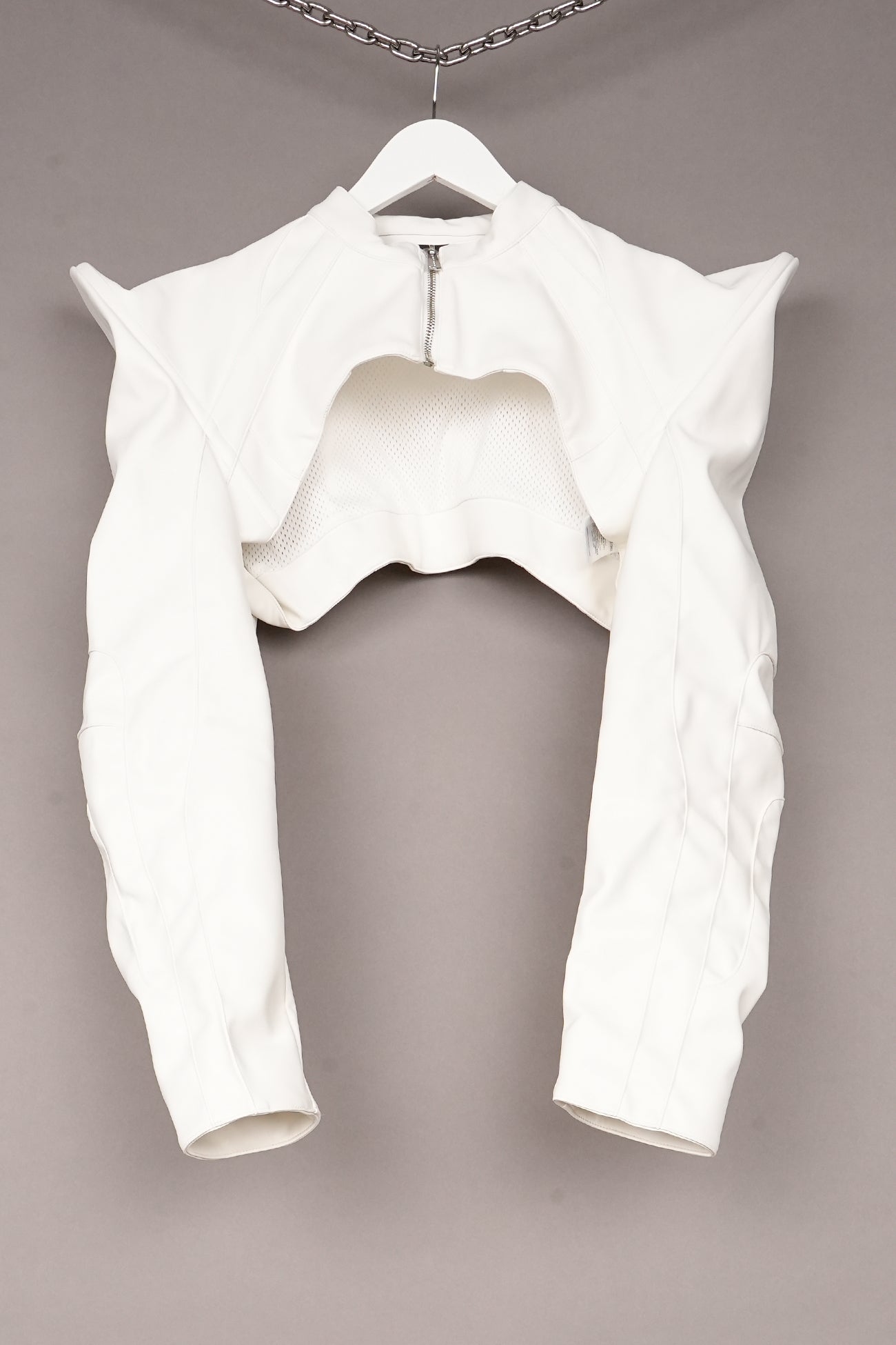 WHITE SPIKE BOLERO JACKET