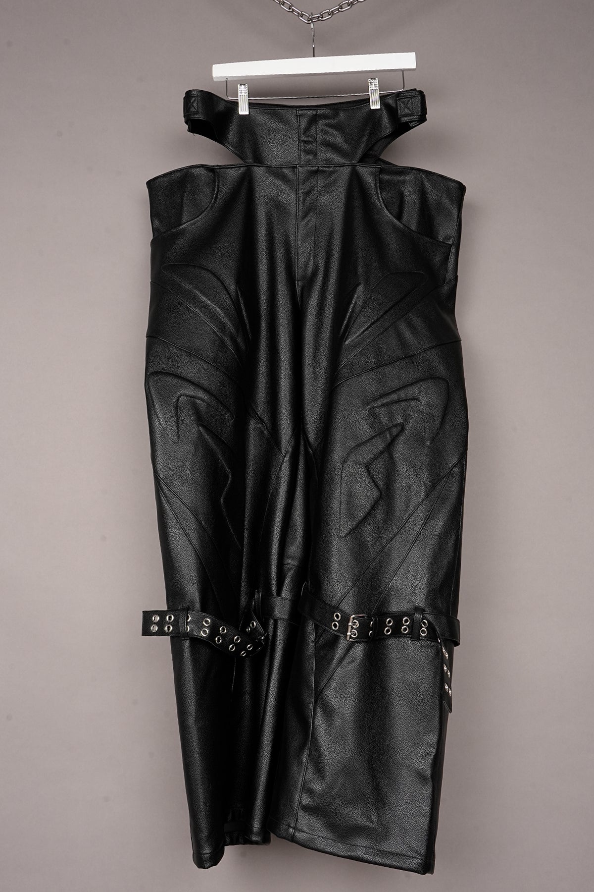 OCTANE LEATHER BELTED PANTY TROUSERS