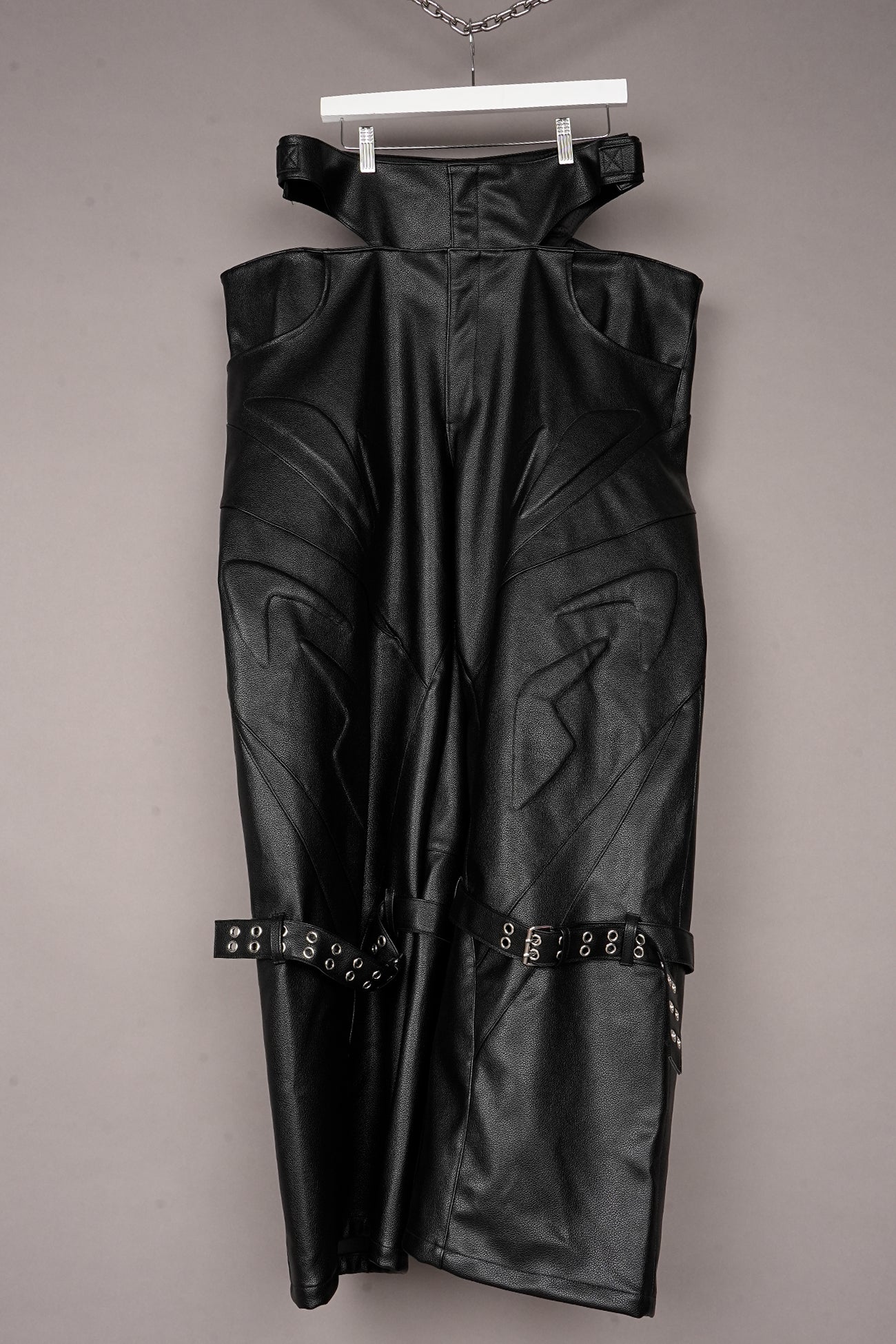 OCTANE LEATHER BELTED PANTY TROUSERS