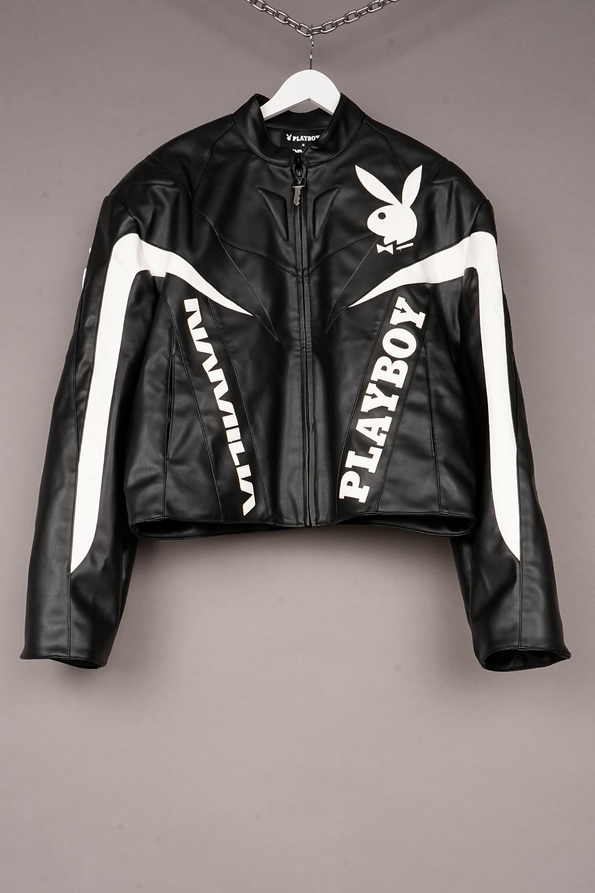 BLACK PLAYBOY MOTO JACKET - ONE OFF