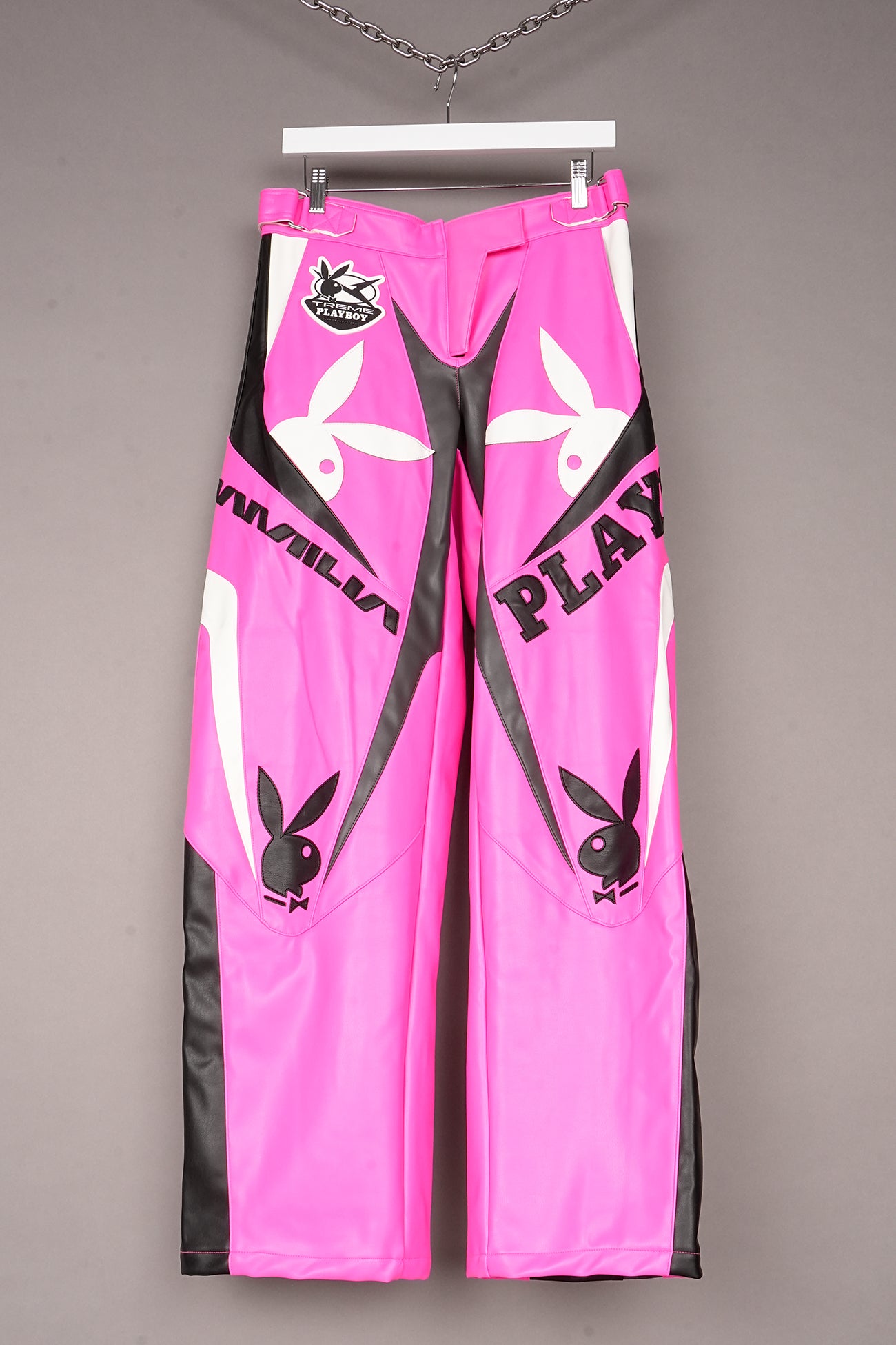 PINK PLAYBOY MOTO PANTS