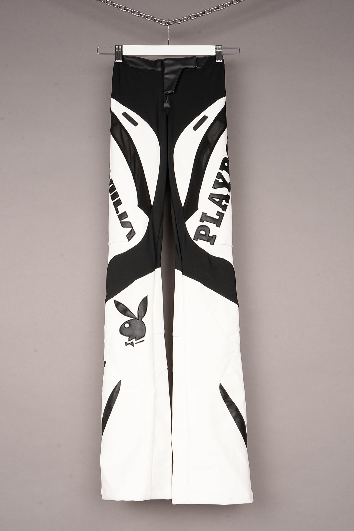 WHITE PLAYBOY MESH PANTS