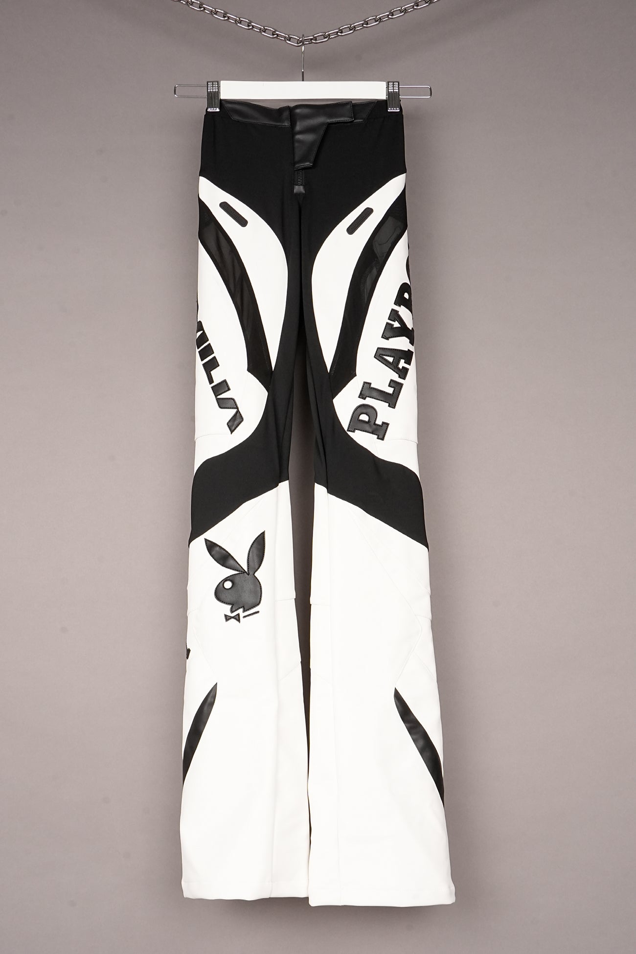 WHITE PLAYBOY MESH PANTS