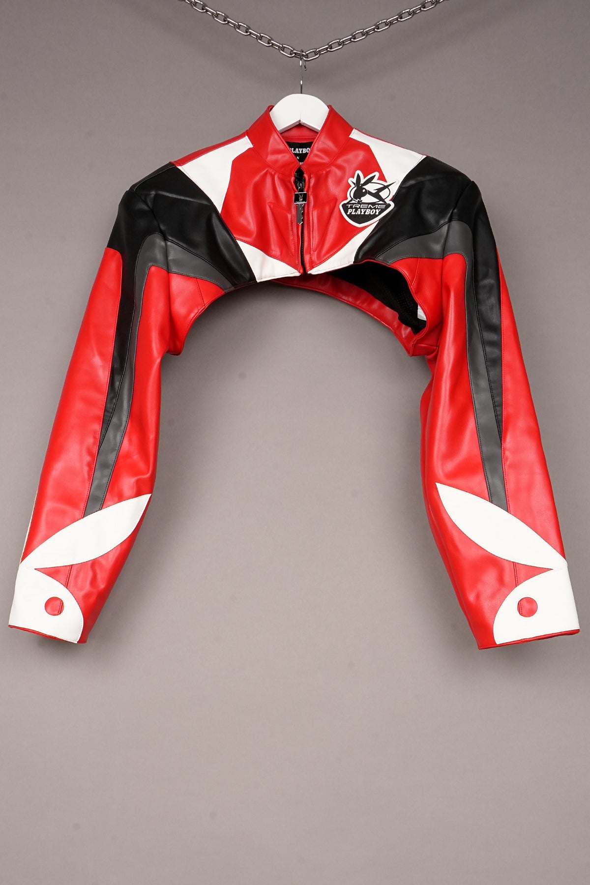 RED BLACK PLAYBOY BOLERO JACKET - ONE OFF