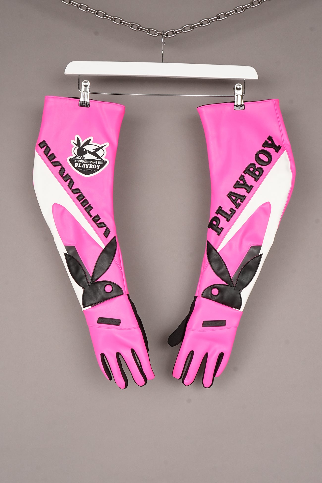 PINK PLAYBOY MOTO GLOVES - ONE OFF