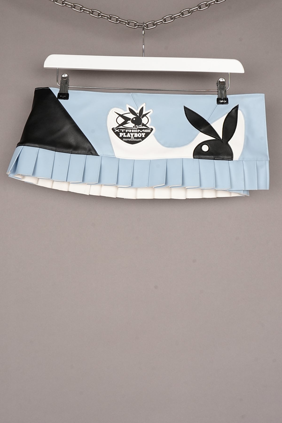 BLUE PLAYBOY PLEATED SKIRT - ONE OFF