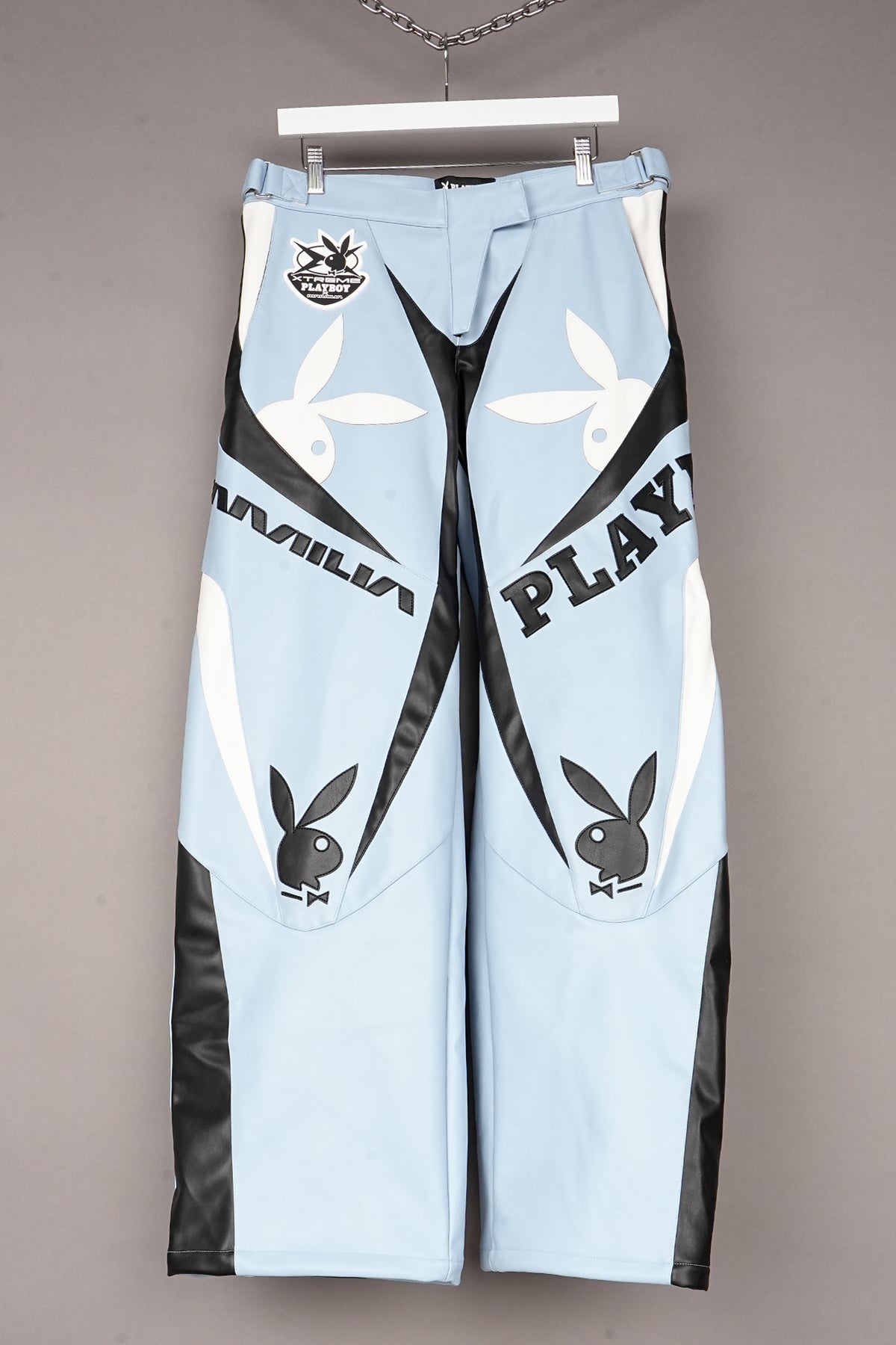 BLUE PLAYBOY MOTO PANTS - ONE OFF