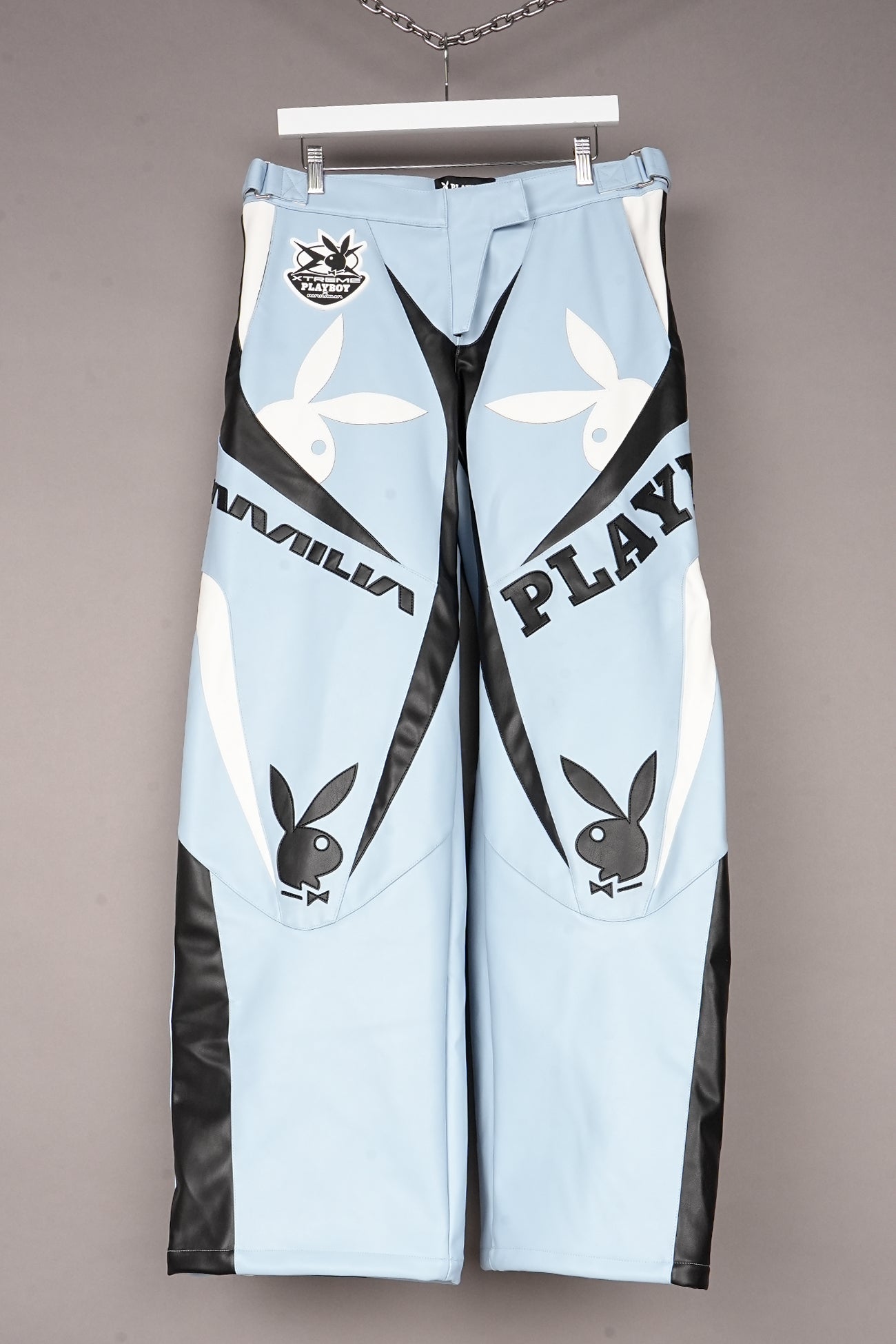 BLUE PLAYBOY MOTO PANTS - ONE OFF