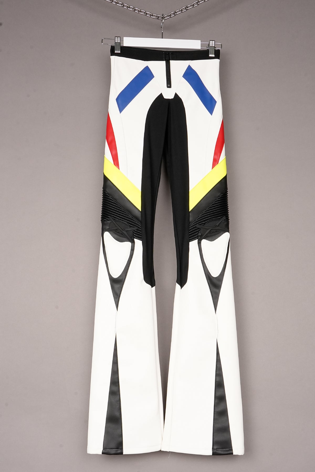 WHITE RED MOTO PANTS - ONE OFF