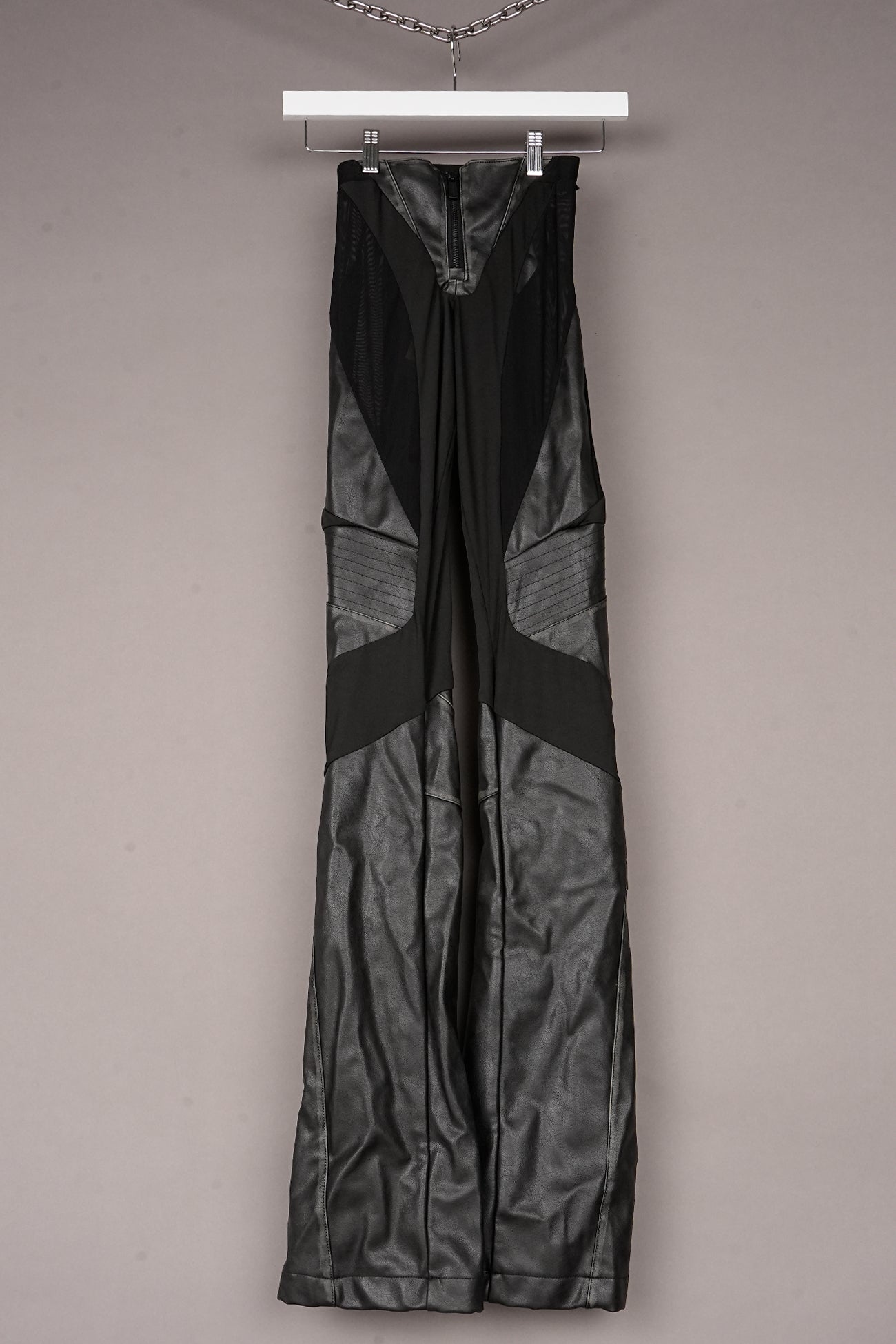 BLACK WASHED MOTO MESH PANTS - ONE OFF