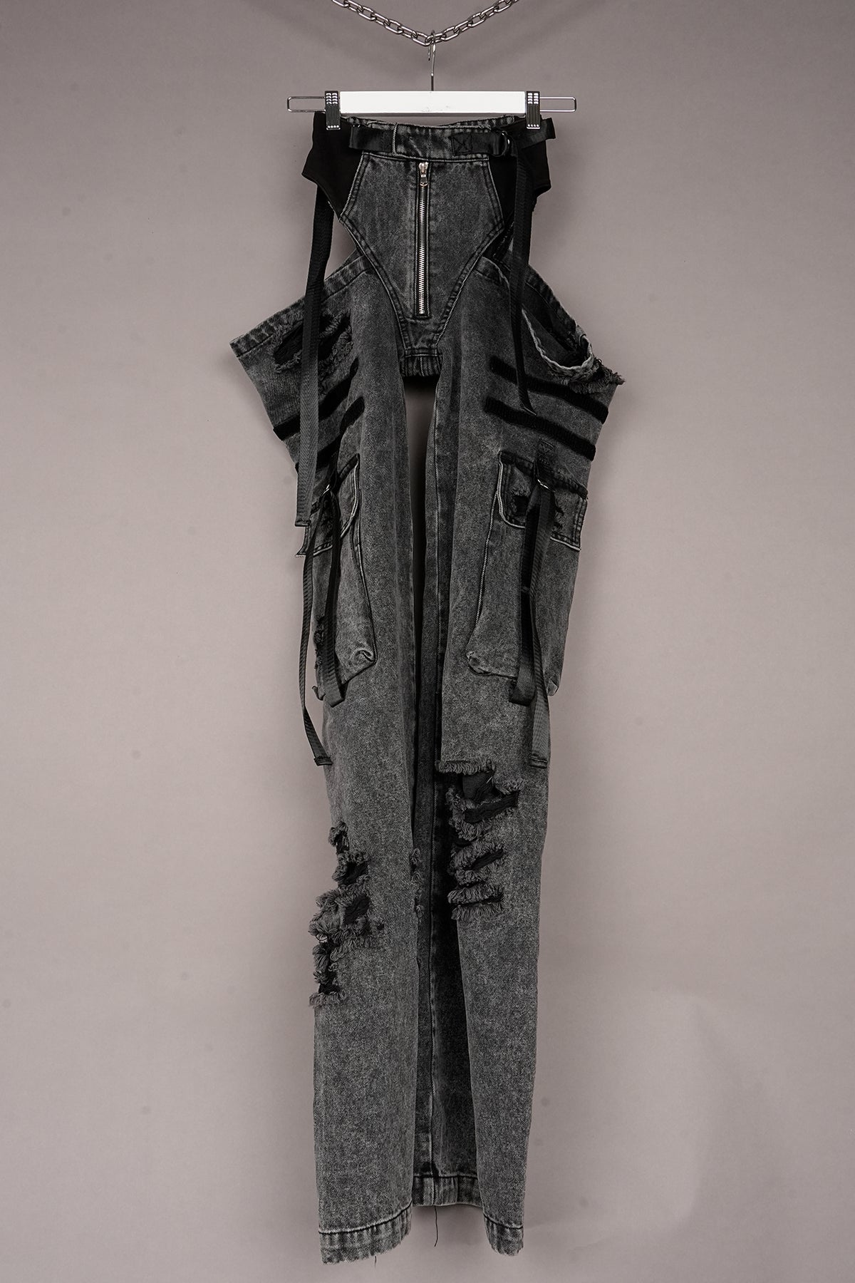 GREY DENIM PANTY TROUSERS