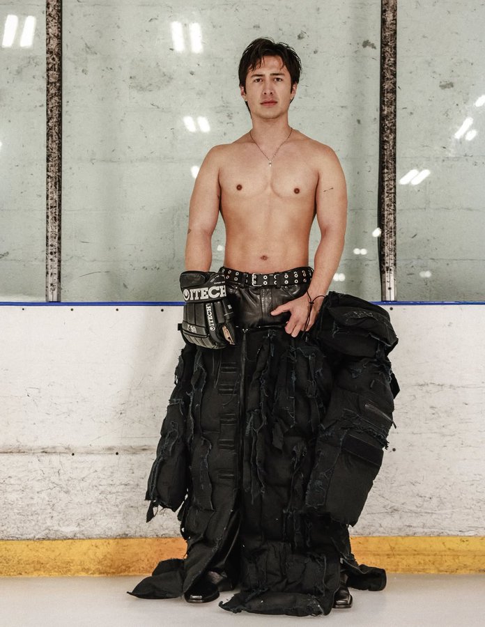 DISTRESSED PUFFER COAT WORN BY HUDSON WILLIAMS FOR NUMERO SHOOT