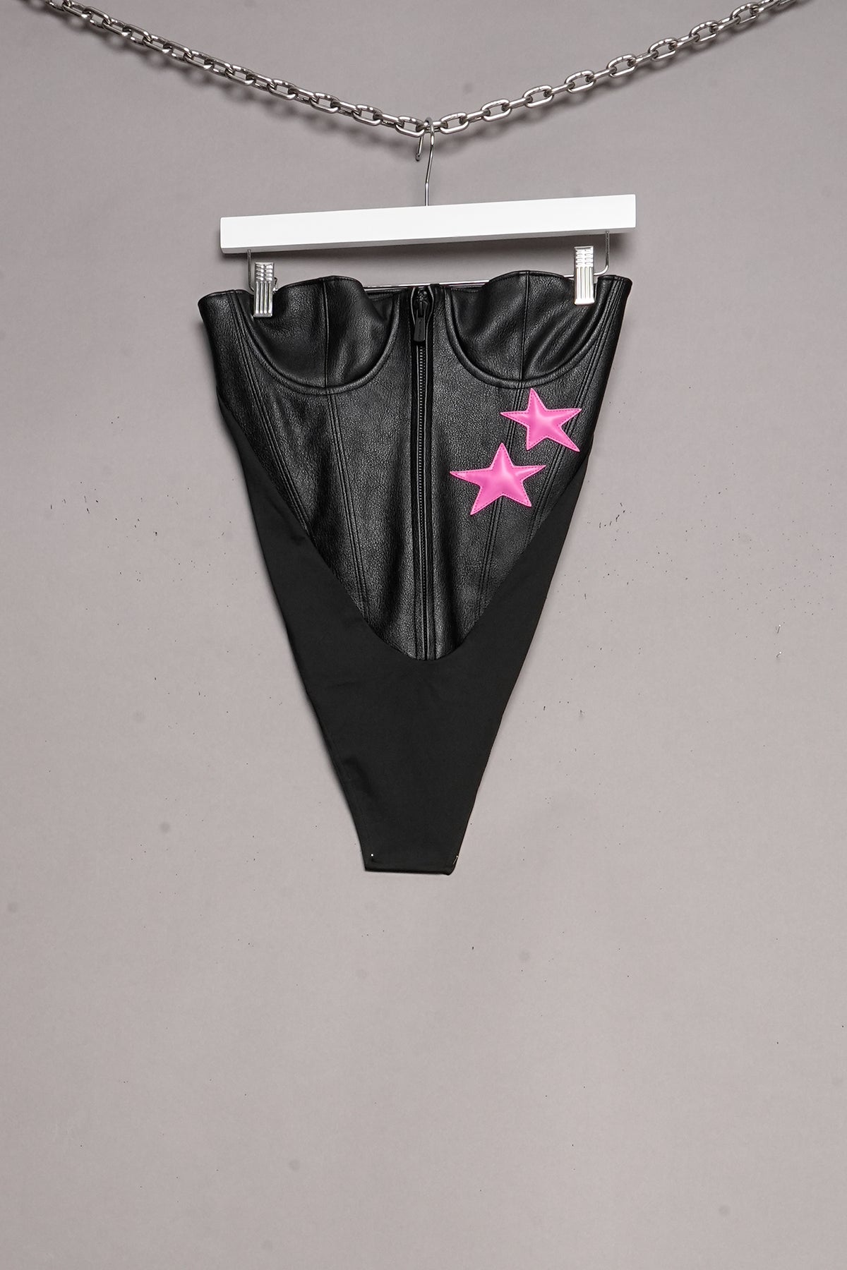 BLACK PRINT STAR FAME BODYSUIT
