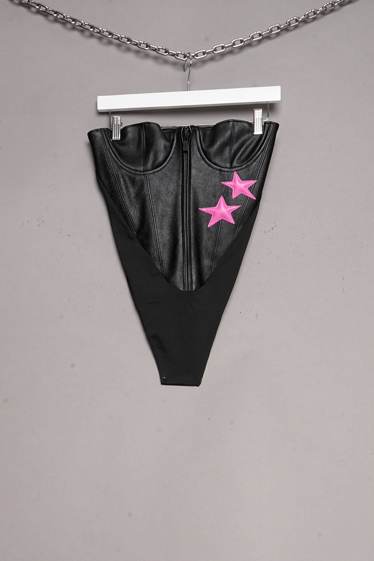 BLACK PRINT STAR FAME BODYSUIT