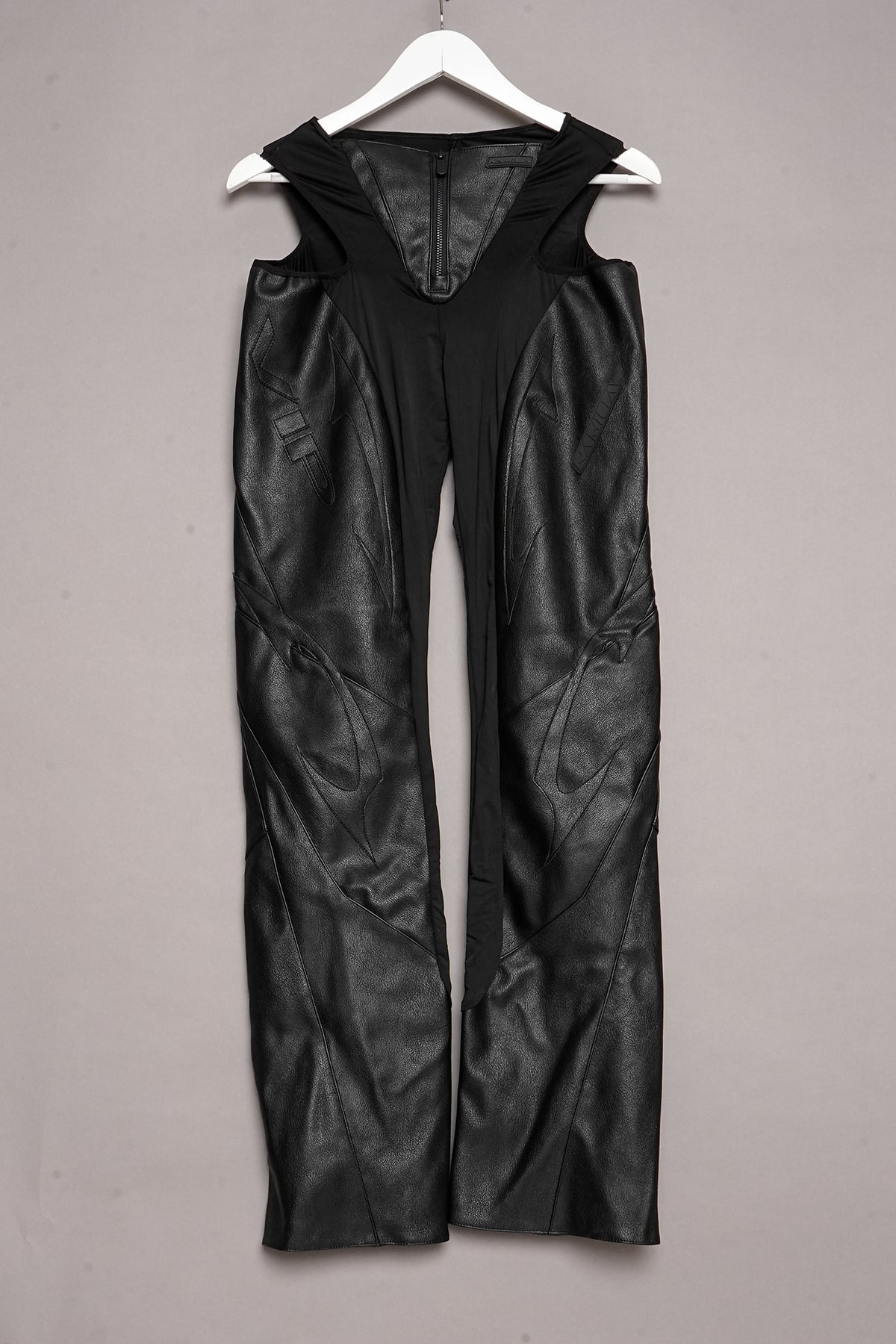 MOTO CUT OUT PANTS BLACK
