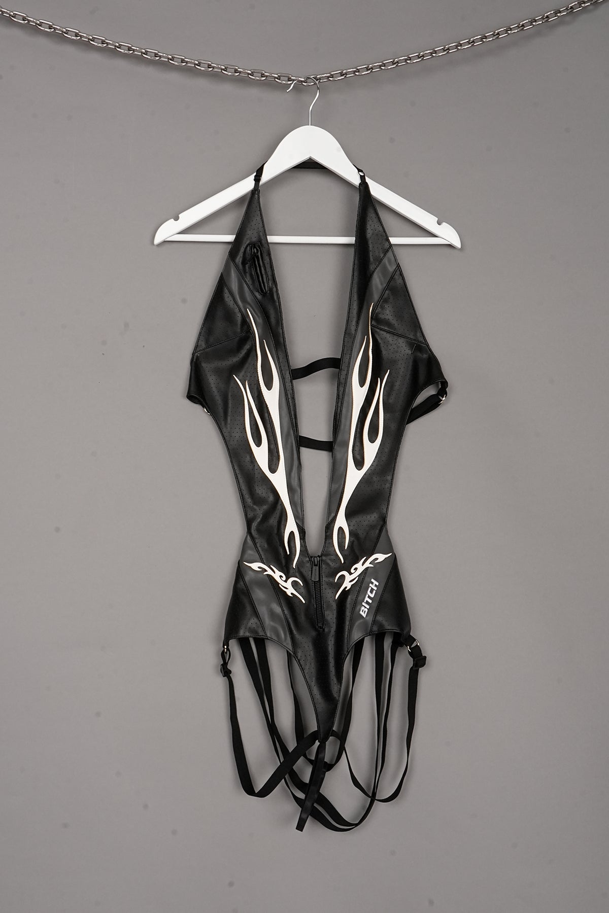 BACKLESS BODYSUIT BLACK/WHITE - ONE-OFF