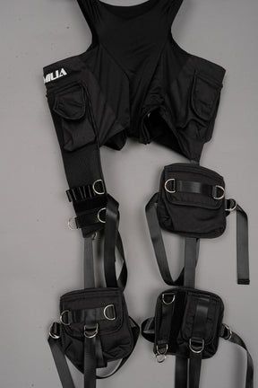 DETACHABLE RAVE SHORTS BLACK