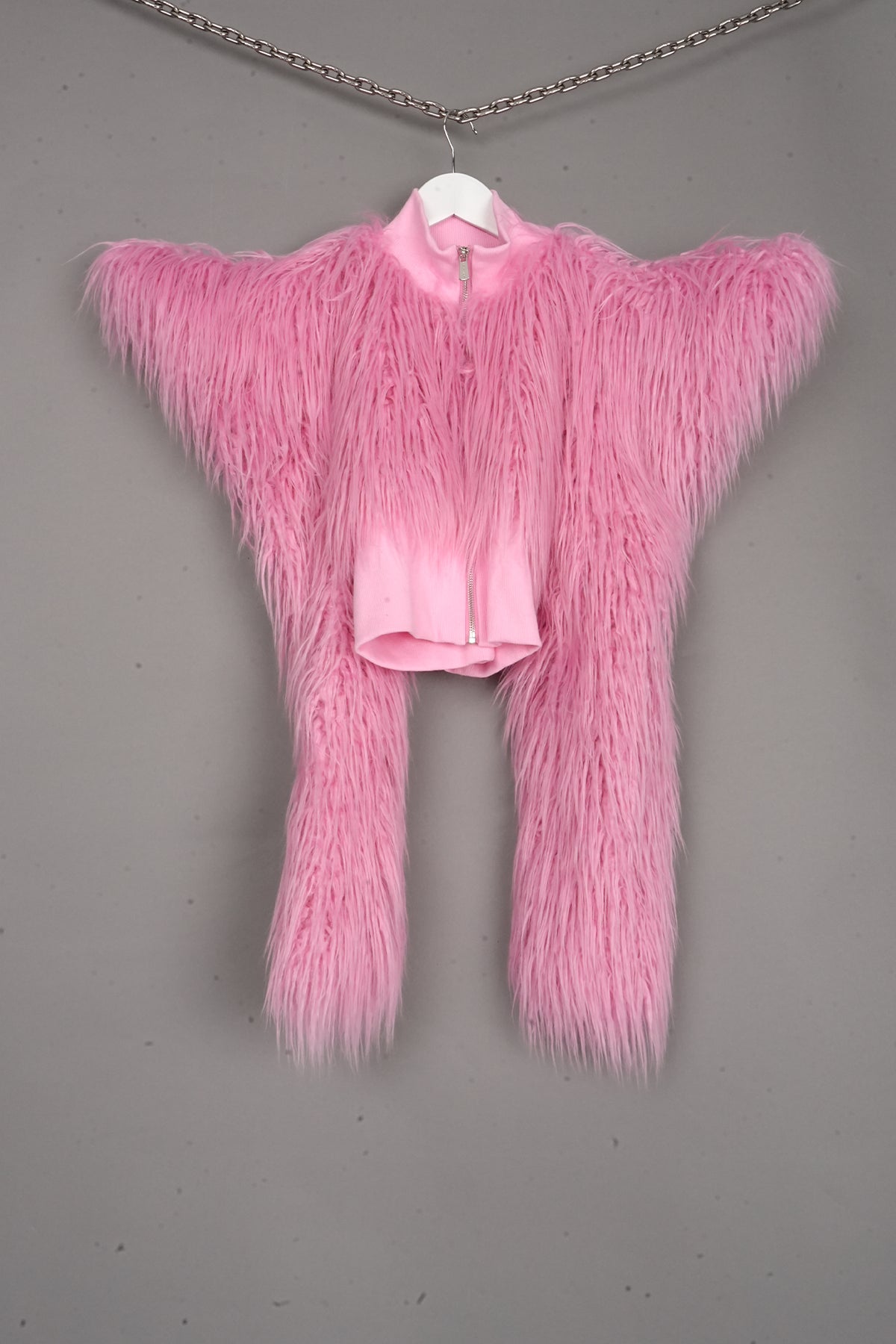 FAUX FUR JACKET PINK