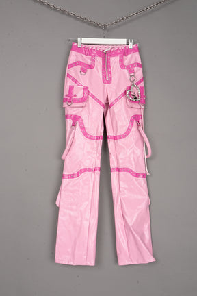 DECONSTRUCTED HANDBAG PANTS PINK - ONE-OFF