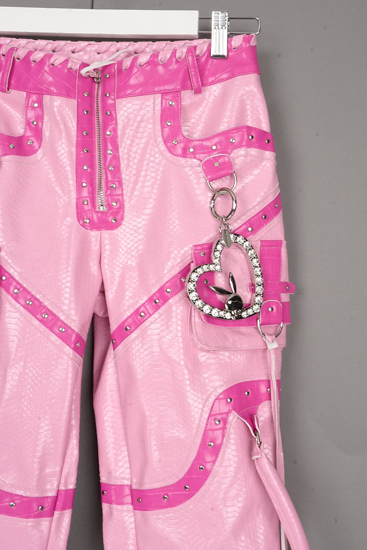 DECONSTRUCTED HANDBAG PANTS PINK - ONE-OFF