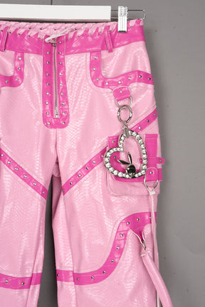 DECONSTRUCTED HANDBAG PANTS PINK - ONE-OFF