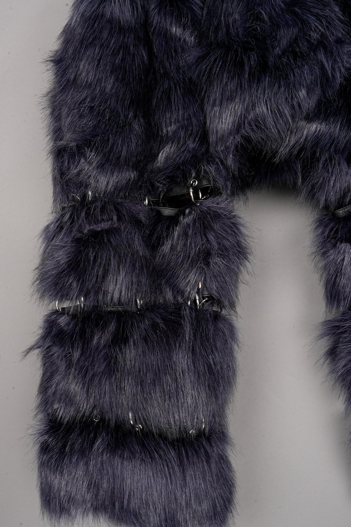 DETACHABLE FAUX FUR JACKET with openable rings- one off