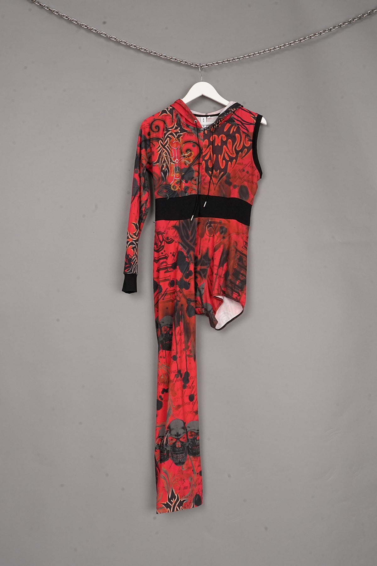 ASYMMETRIC BODYSUIT RED - ONE-OFF
