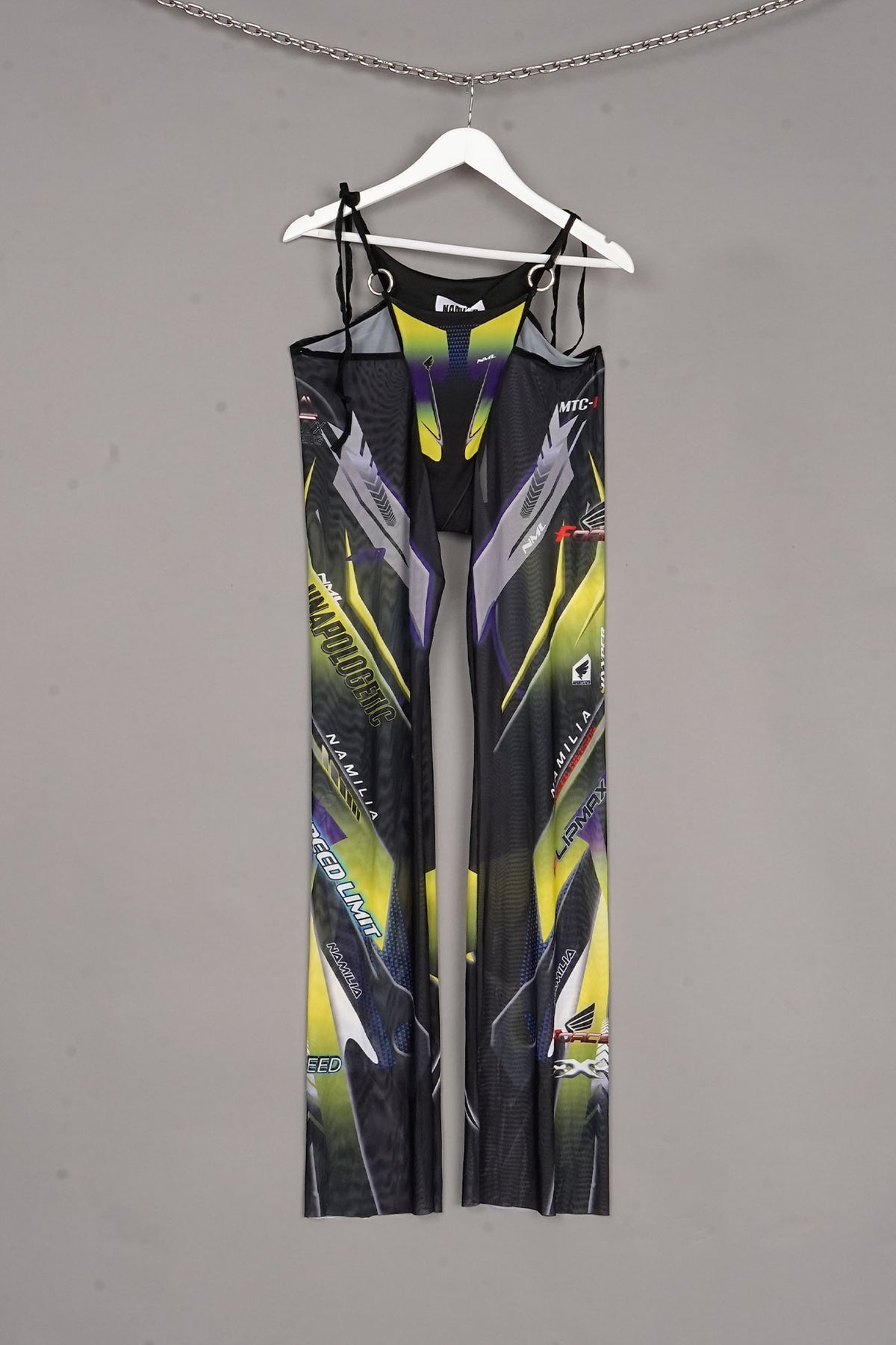 MOTO MESH PRINT PANTS